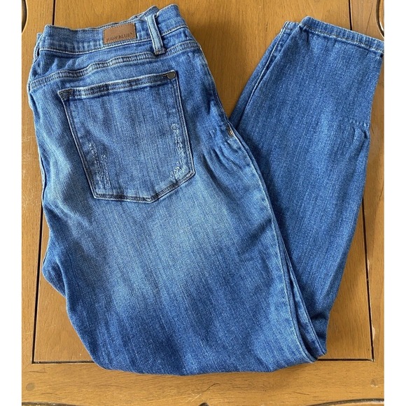 Judy Blue Pants - Judy Blue Skinny Fit Distressed Jeans Plus Size 1X Mid Rise Stretch JB8228MD